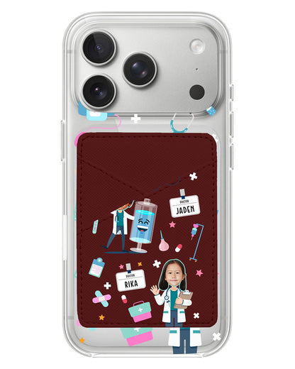 iPhone Phone Wallet Case - Face Grid Dream Doctor