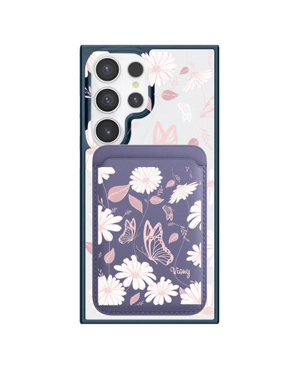 Android Magnetic Wallet Case - Butterfly & Daisy
