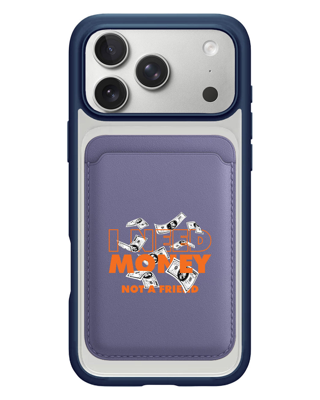 iPhone Magnetic Wallet Case - Money Better Than Friend