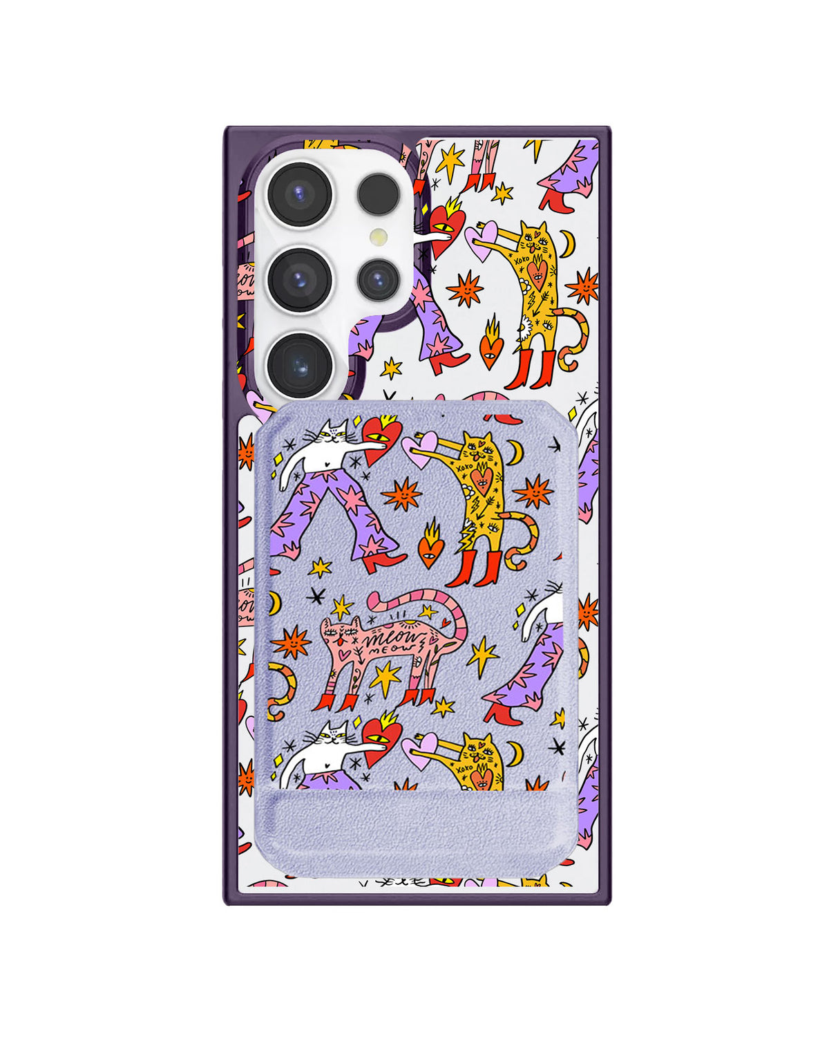 Android Magnetic Multifold Wallet - Meow