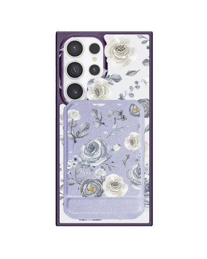 Android Magnetic Multifold Wallet - Blue Rose