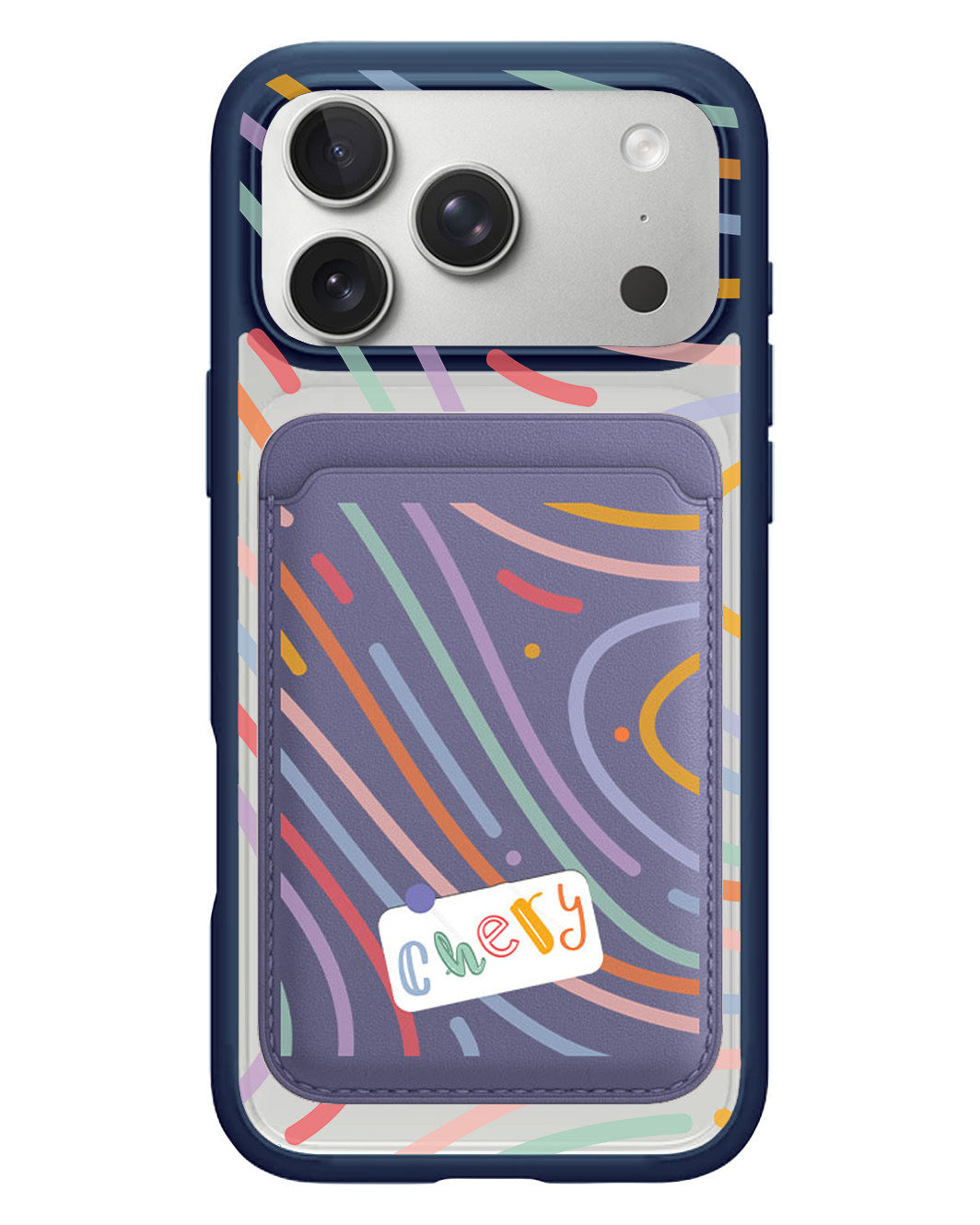 iPhone Magnetic Wallet Case - Doodle Monogram 2.0