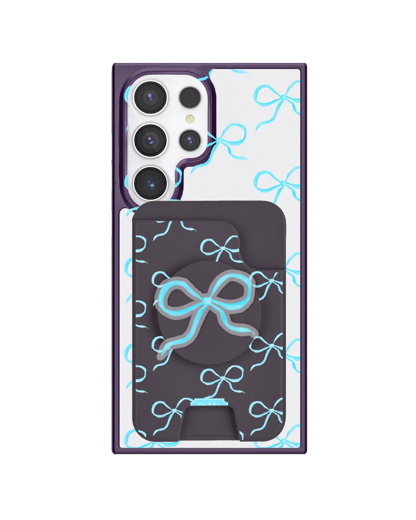 Android Magpop Wallet - Coquette Blue Bow