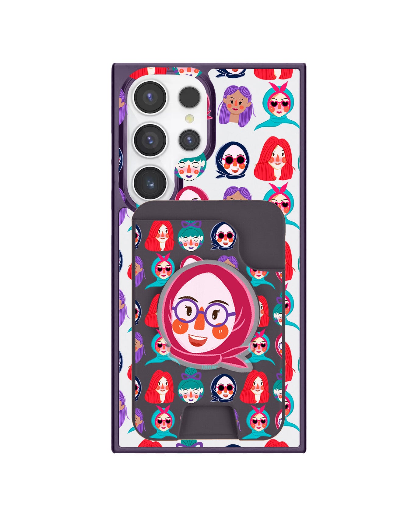 Android Magpop Wallet - Cute Sweety Faces