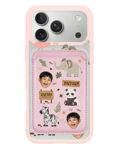 iPhone Magnetic Wallet Case - Face Grid Safari 2.0