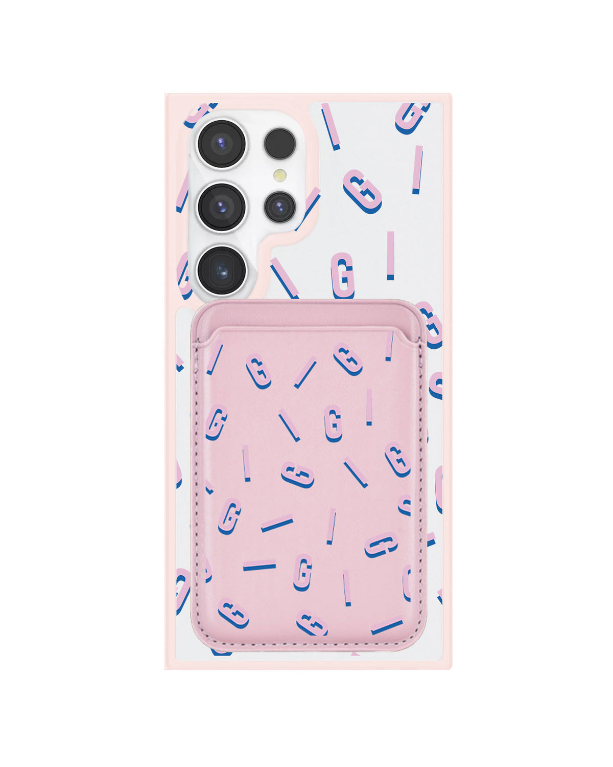 Android Magnetic Wallet Case - Monogram 1.0 Cotton Candy