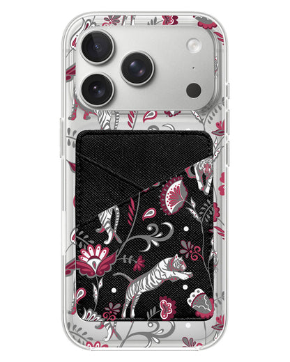 iPhone Phone Wallet Case - Tiger & Floral 6.0