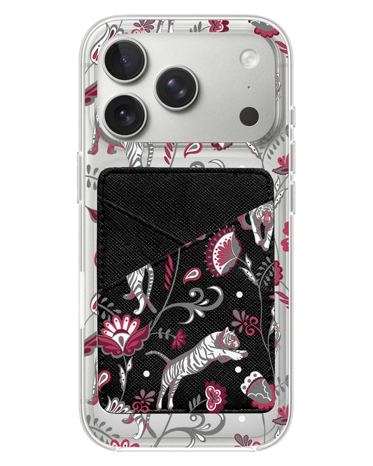 iPhone Phone Wallet Case - Tiger & Floral 6.0