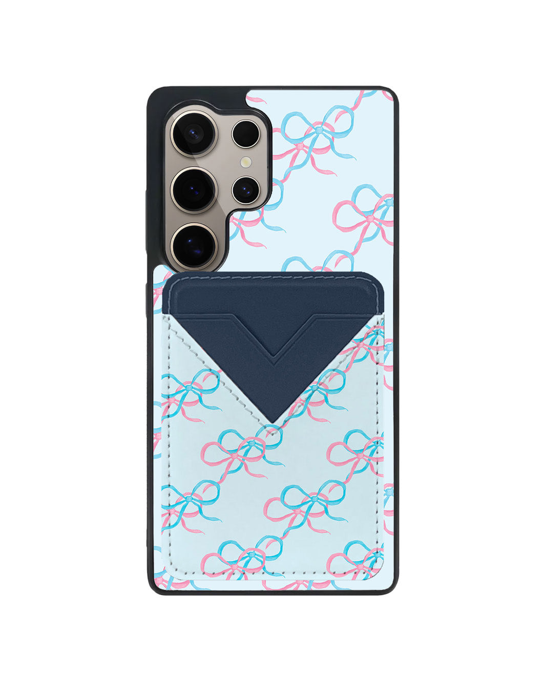 Android Avant Wallet Case - Coquette Pink & Blue Bow