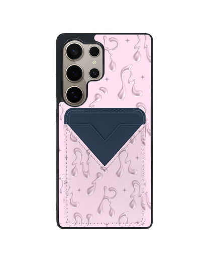 Android Avant Wallet Case - Pink Chrome Monogram 2.0