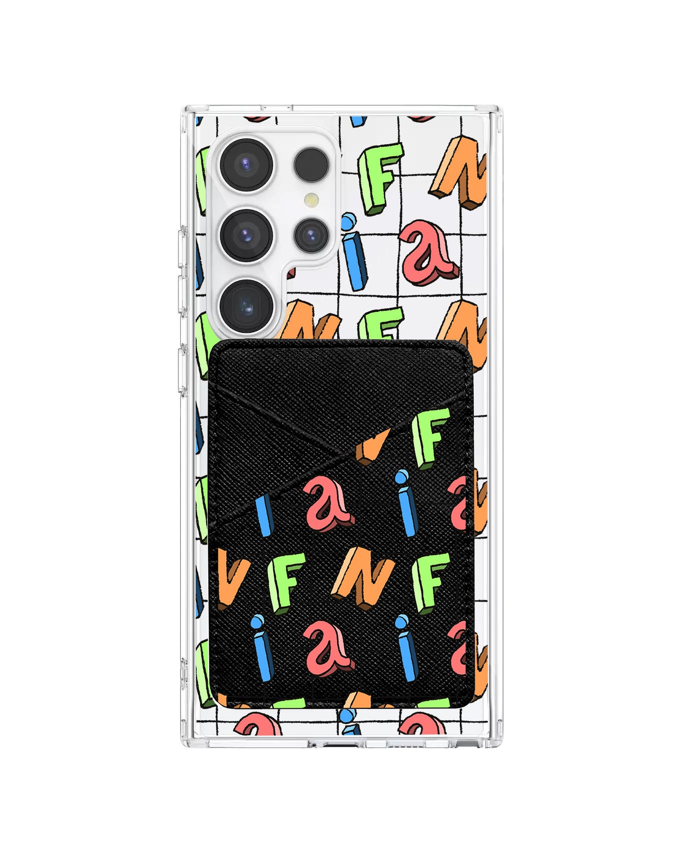 Android Phone Wallet Case - Playful Monogram