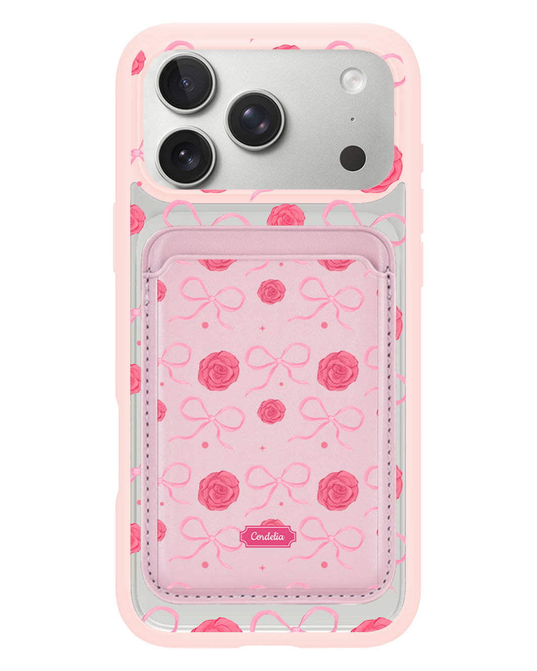 iPhone Magnetic Wallet Case - Coquette Rose