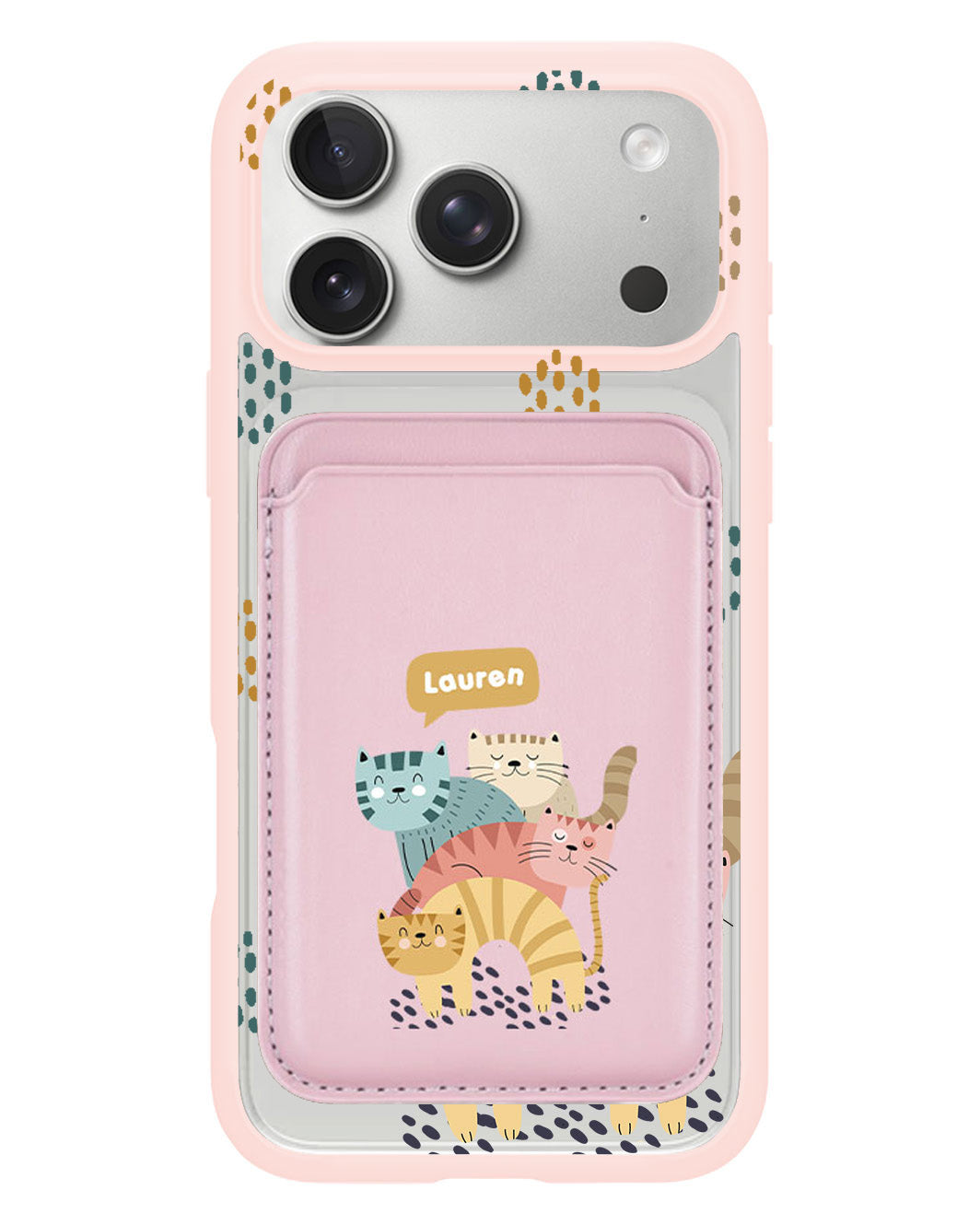 iPhone Magnetic Wallet Case - Rainbow Meow 2.0