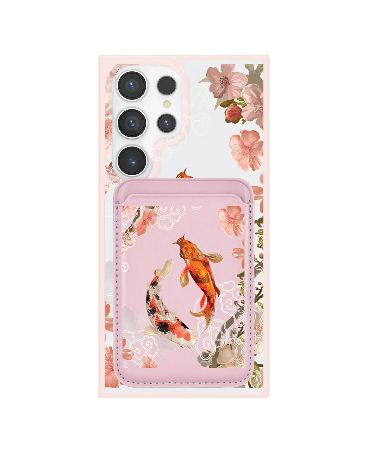 Android Magnetic Wallet Case - Oil Painting Koi