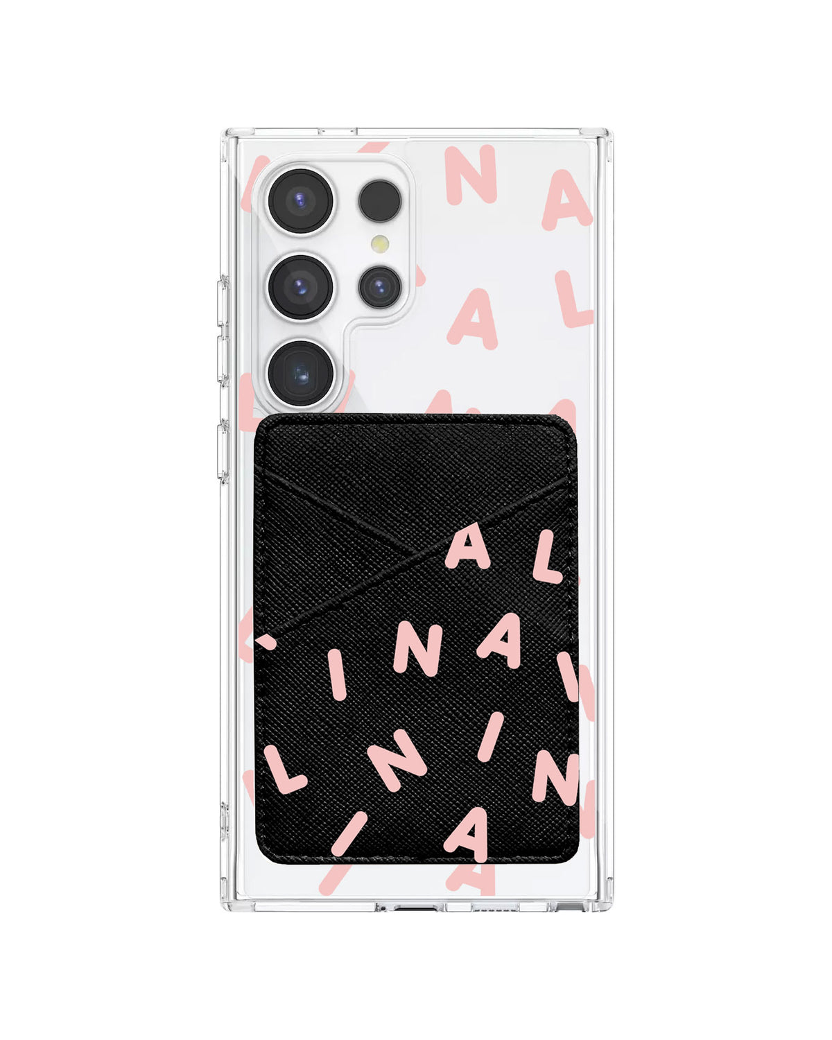 Android Phone Wallet Case - Monogram 2.0 Rosewater