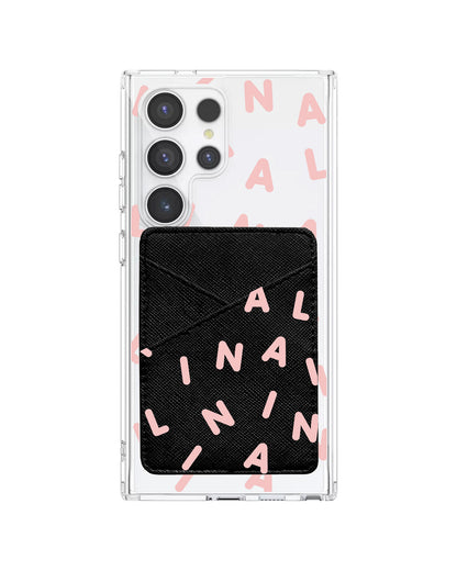 Android Phone Wallet Case - Monogram 2.0 Rosewater