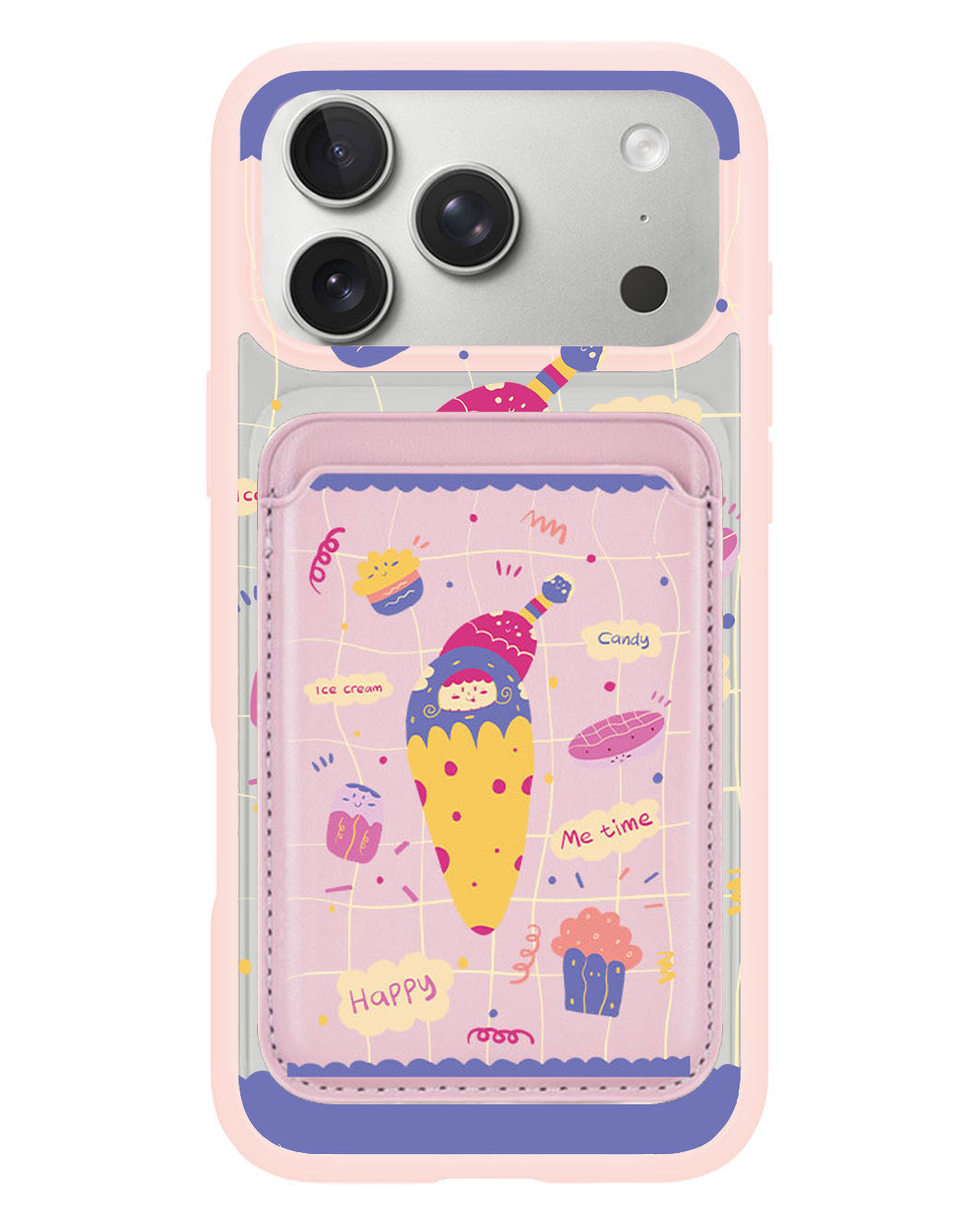 iPhone Magnetic Wallet Case - Candy Doodle