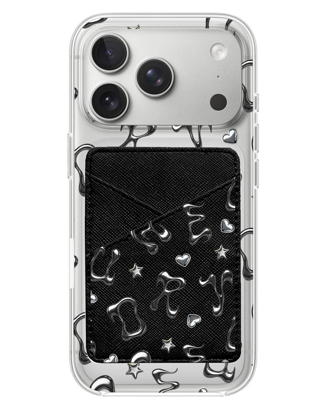 iPhone Phone Wallet Case - Chrome Monogram 2.0