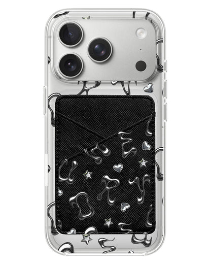 iPhone Phone Wallet Case - Chrome Monogram 2.0