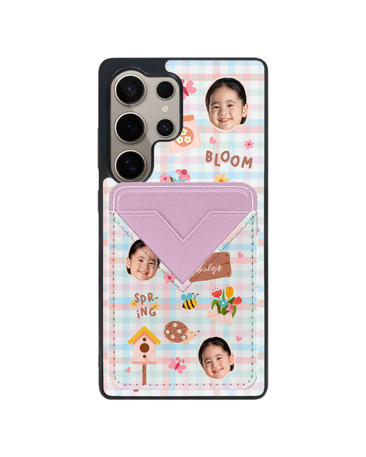 Android Avant Wallet Case - Face Grid Spring Bloom