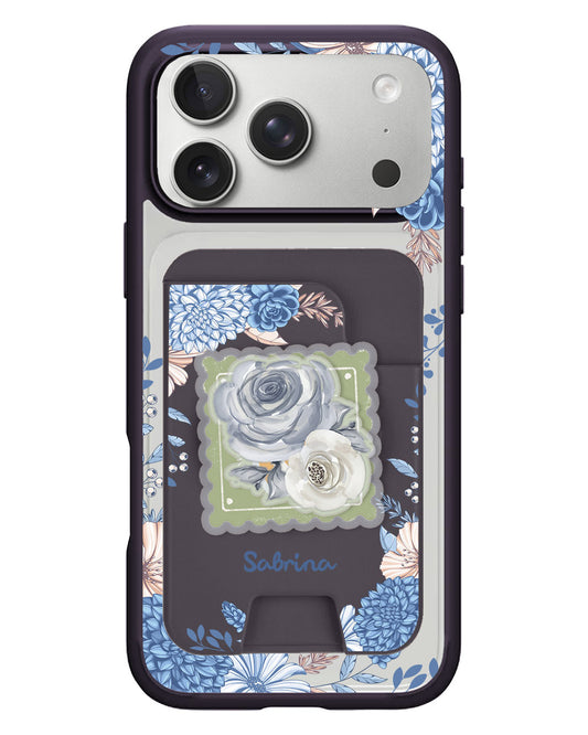 iPhone Magpop Wallet - Blue Florals