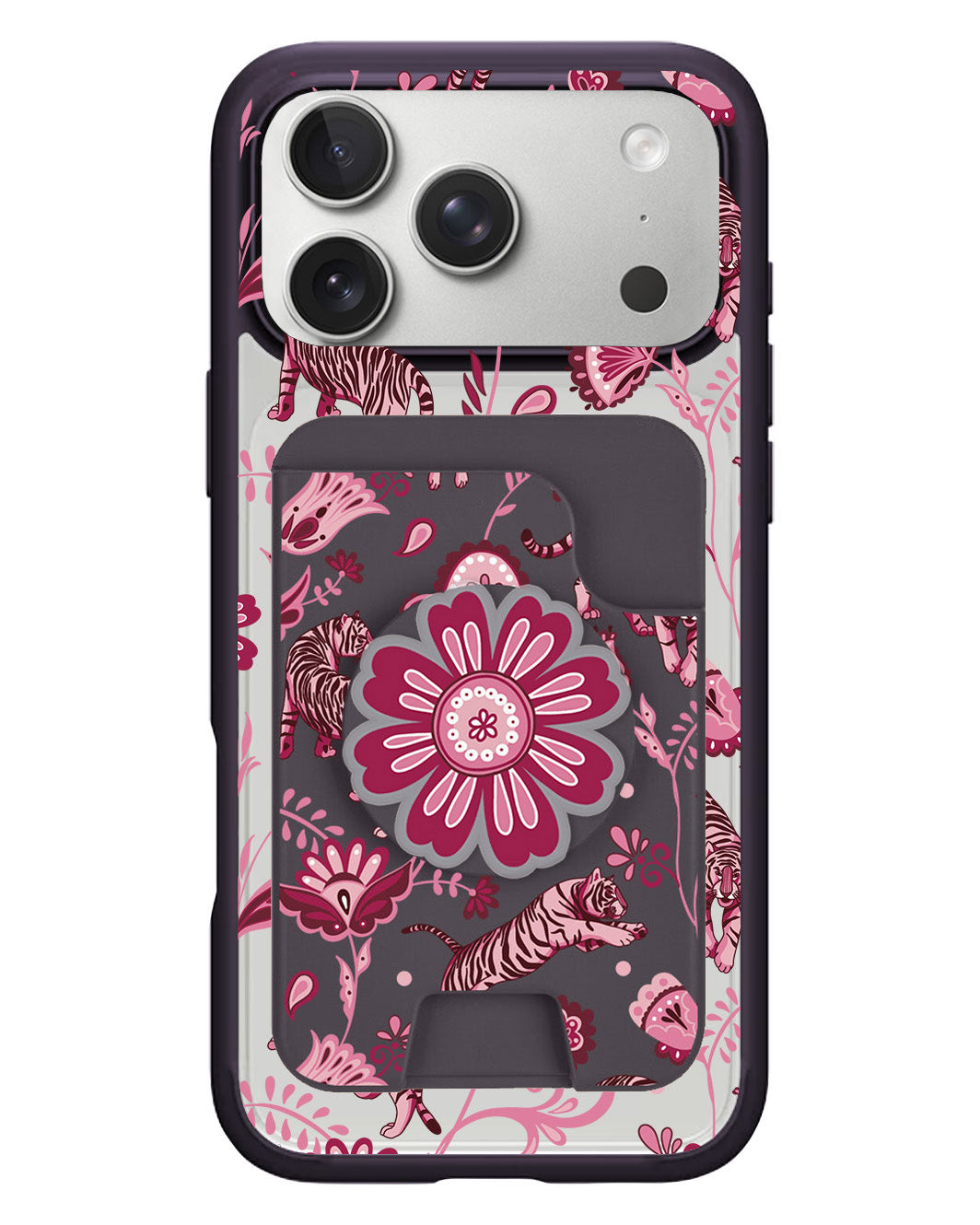 iPhone Magpop Wallet - Tiger & Floral 2.0