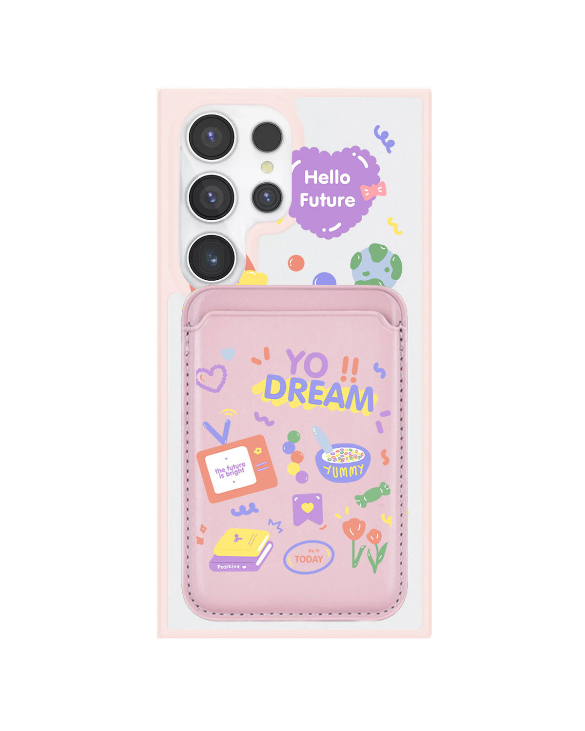Android Magnetic Wallet Case - Hello Future