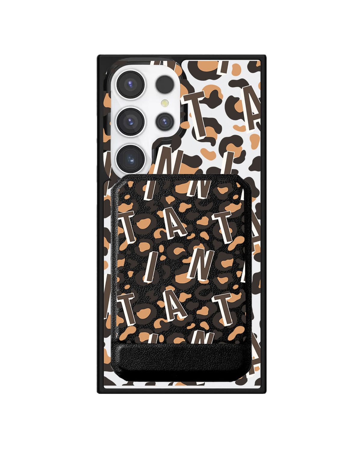 Android Magnetic Multifold Wallet - Leopard Monogram 2.0