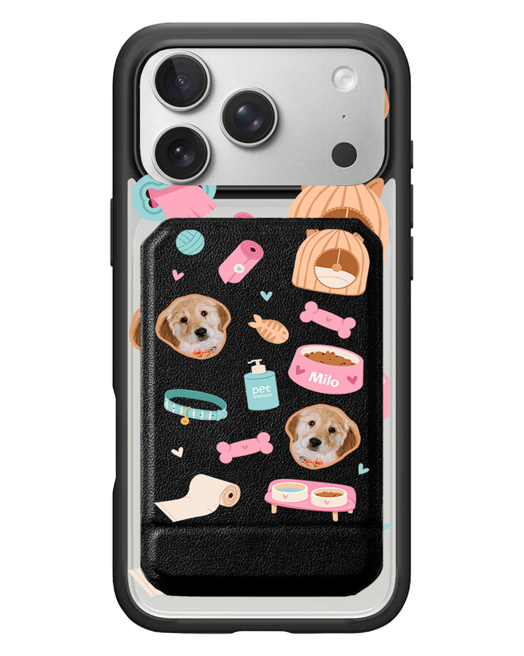 iPhone Magnetic Multifold Wallet - Pet Grid Puppy Life