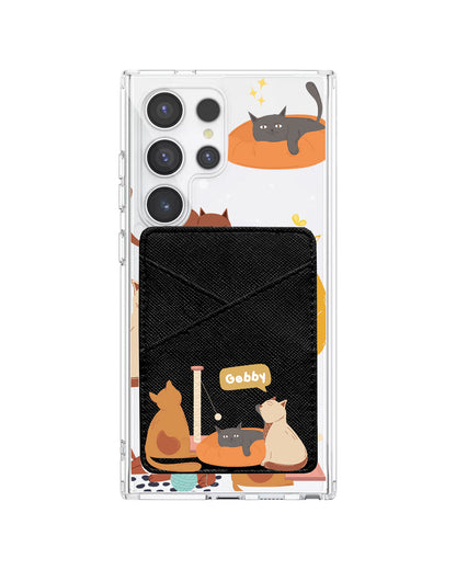 Android Phone Wallet Case - Playful Cat