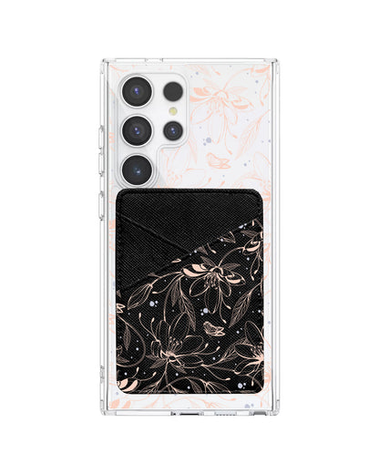 Android Phone Wallet Case - Sketchy Flower & Butterfly 1.0
