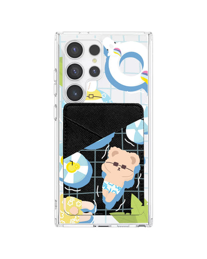 Android Phone Wallet Case - Pool Party Blue