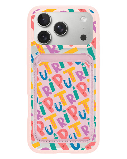 iPhone Magnetic Wallet Case - Playful Monogram 4.0