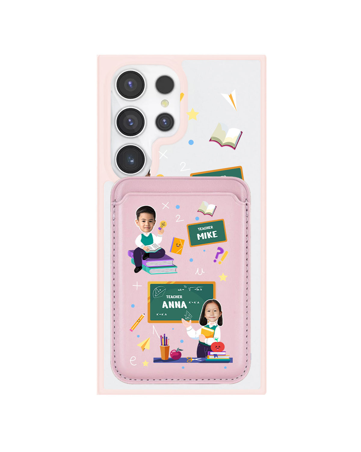Android Magnetic Wallet Case - Face Grid Dream Teacher