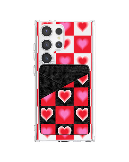 Android Phone Wallet Case - Love Checkered