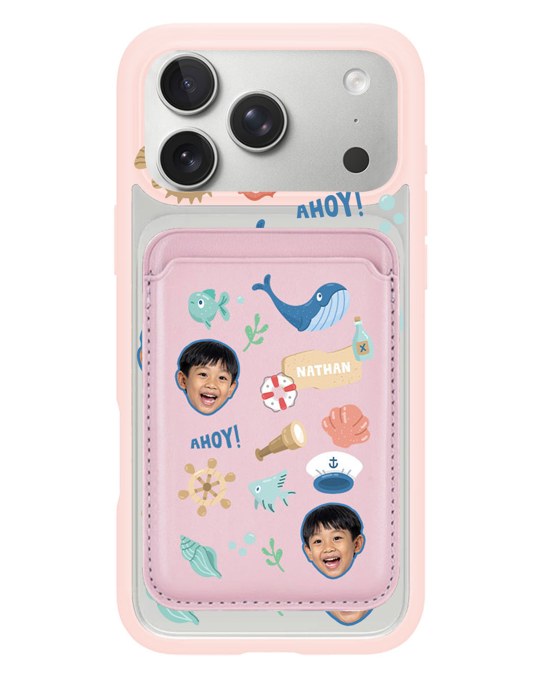 iPhone Magnetic Wallet Case - Face Grid Sailor
