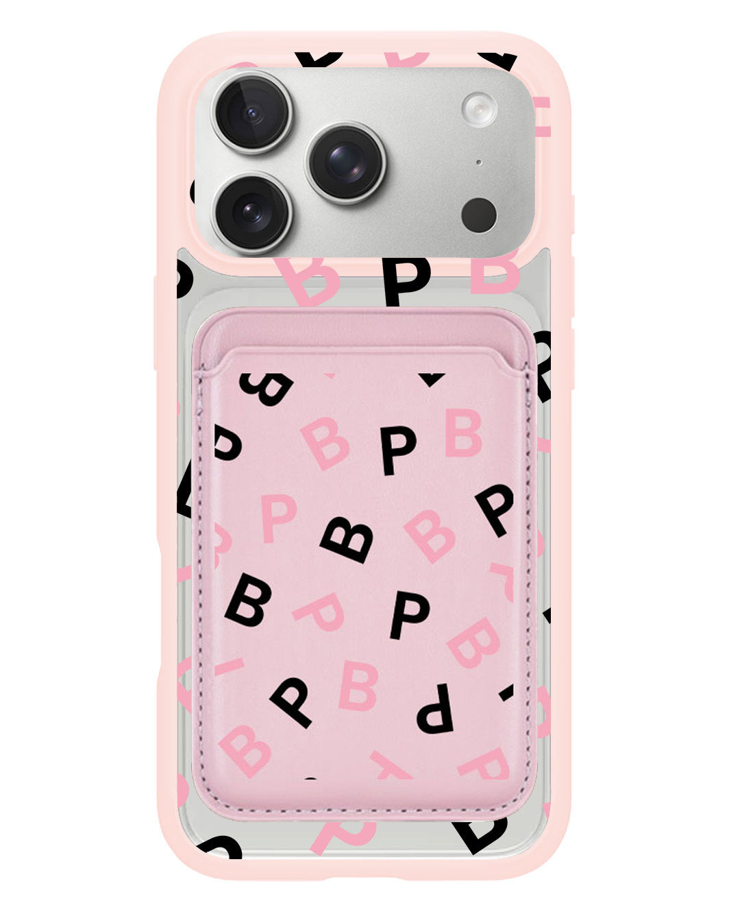 iPhone Magnetic Wallet Case - Blackpink Monogram