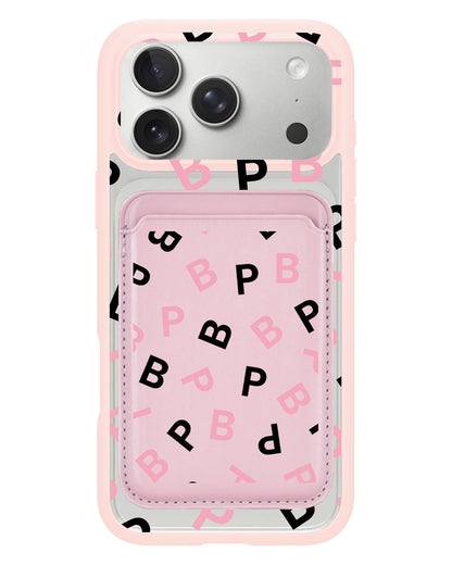 iPhone Magnetic Wallet Case - Blackpink Monogram