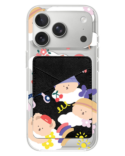 iPhone Phone Wallet Case - Bear In Style