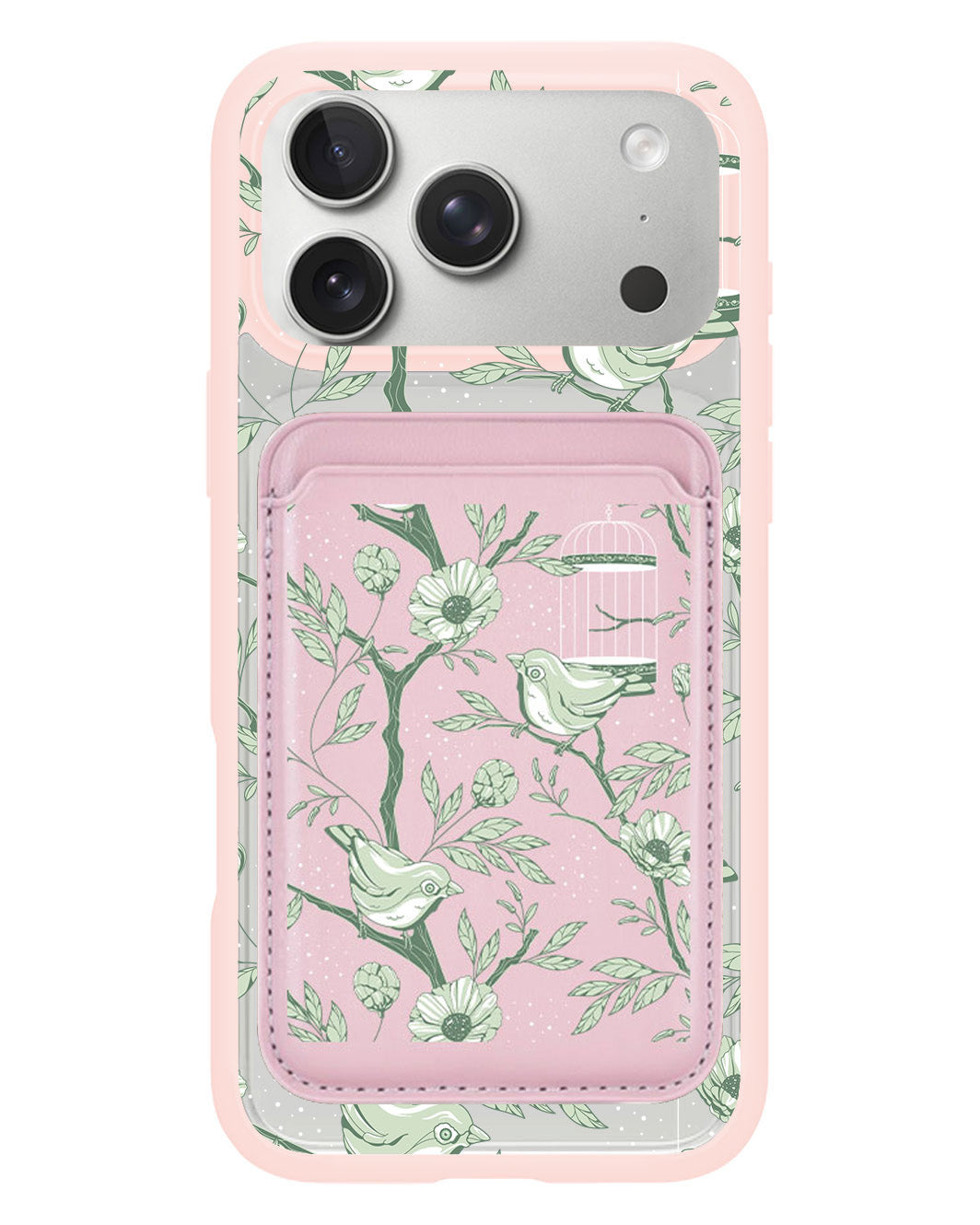iPhone Magnetic Wallet Case - Lovebird Monochrome 4.0