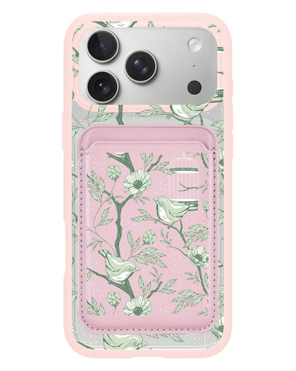 iPhone Magnetic Wallet Case - Lovebird Monochrome 4.0