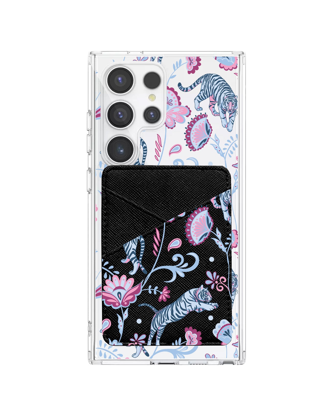 Android Phone Wallet Case - Tiger & Floral 3.0