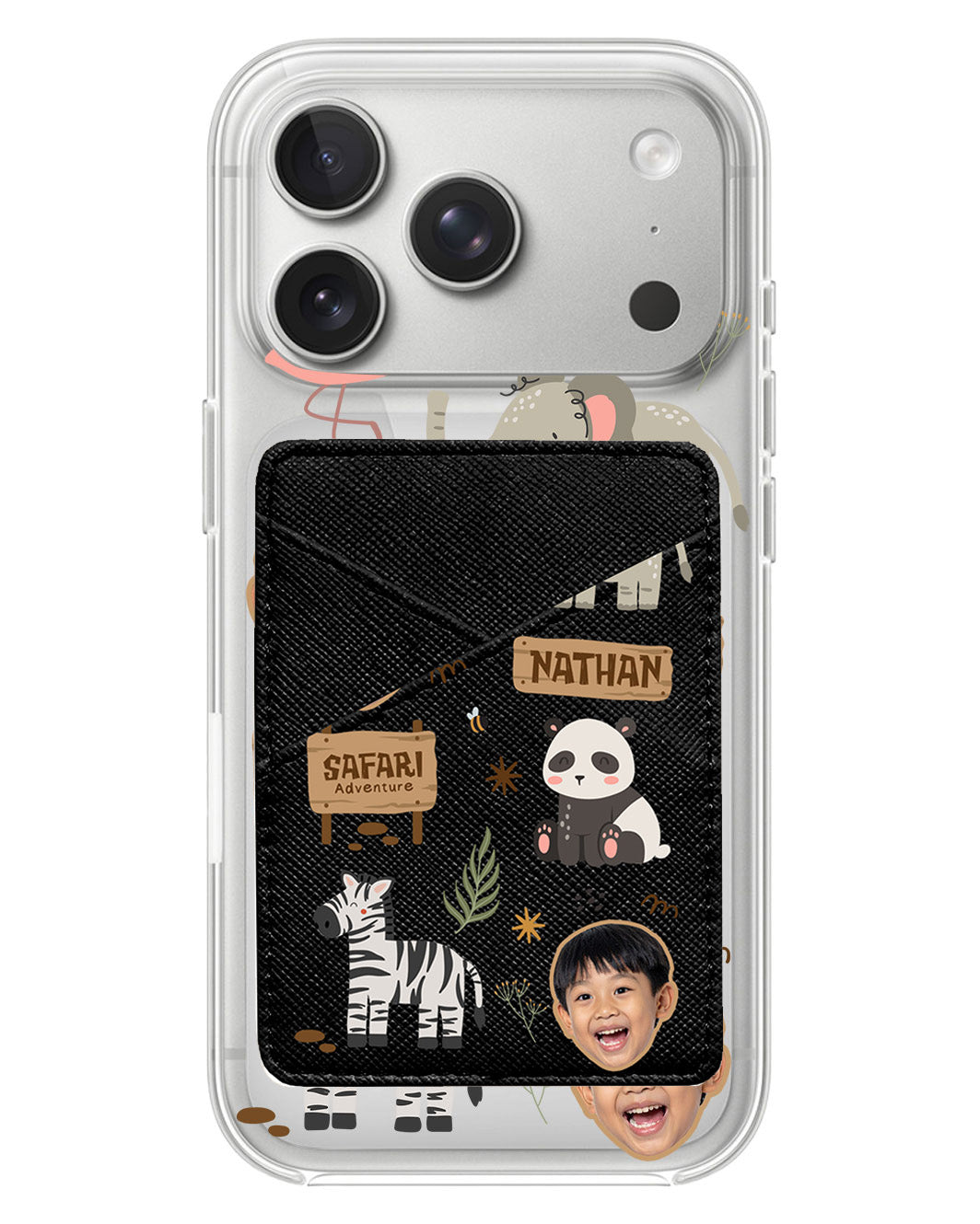 iPhone Phone Wallet Case - Face Grid Safari 2.0