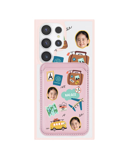 Android Magnetic Wallet Case - Face Grid Travel