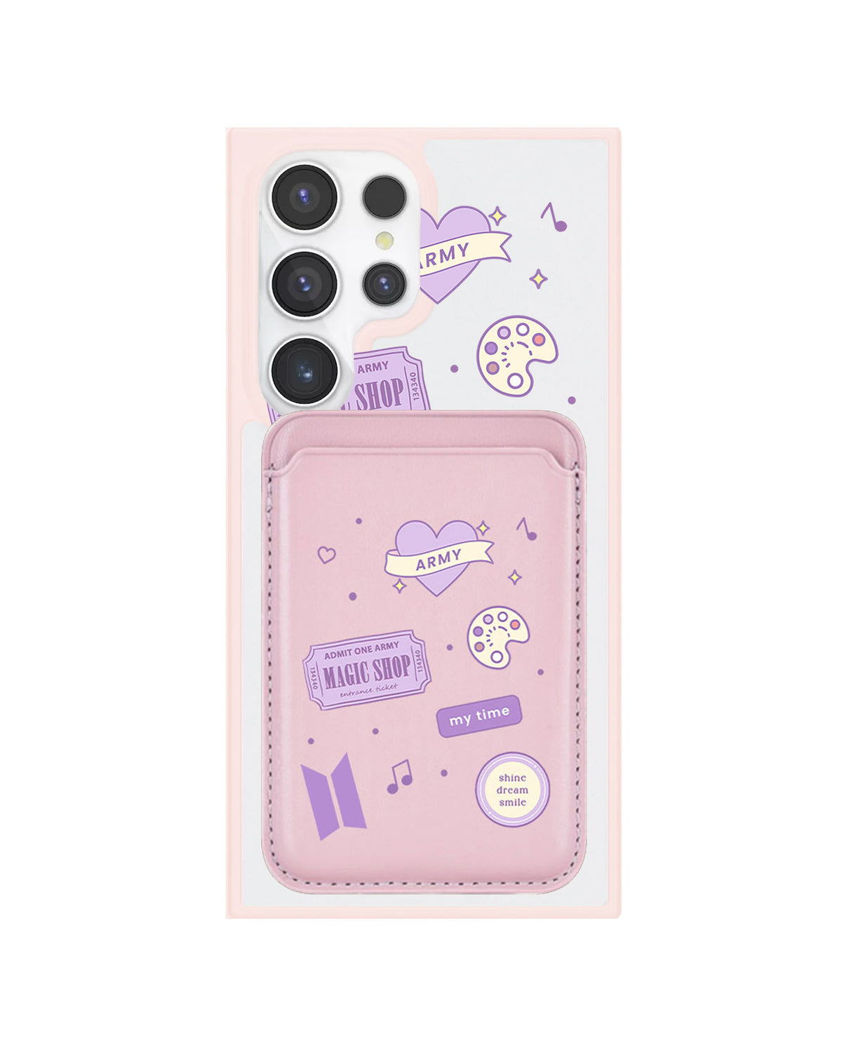Android Magnetic Wallet Case - BTS Sticker Pack