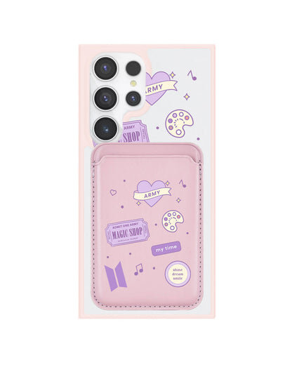 Android Magnetic Wallet Case - BTS Sticker Pack