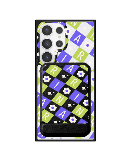 Android Magnetic Multifold Wallet - Flower Grid Monogram 5.0