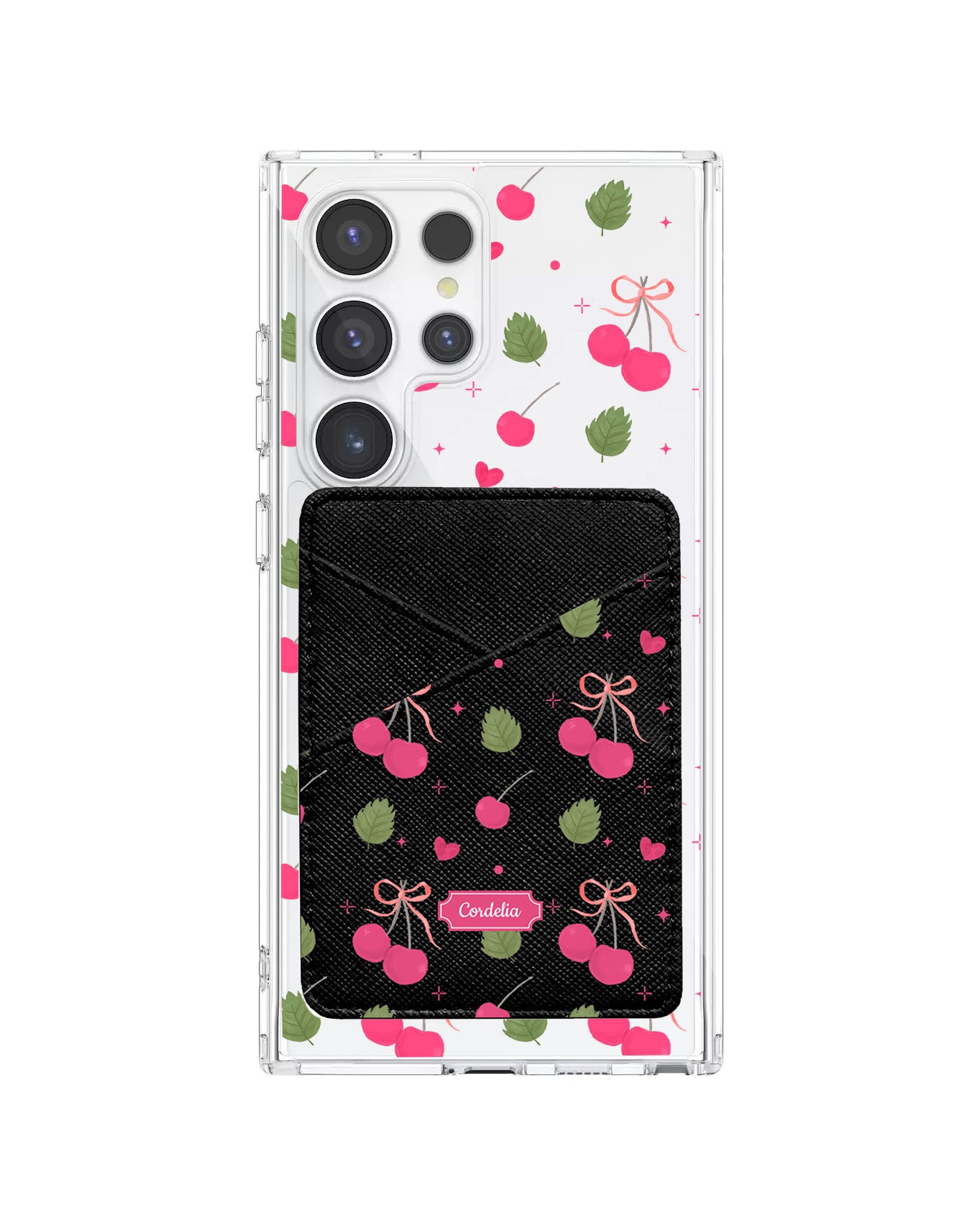 Android Phone Wallet Case - Coquette Cherry