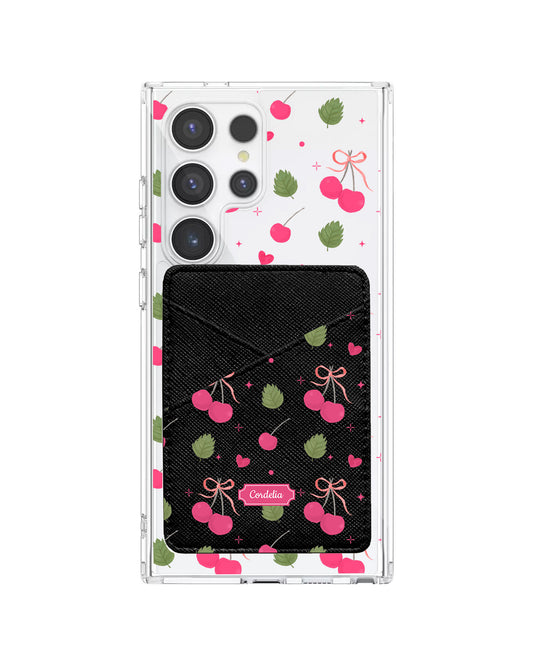 Android Phone Wallet Case - Coquette Cherry