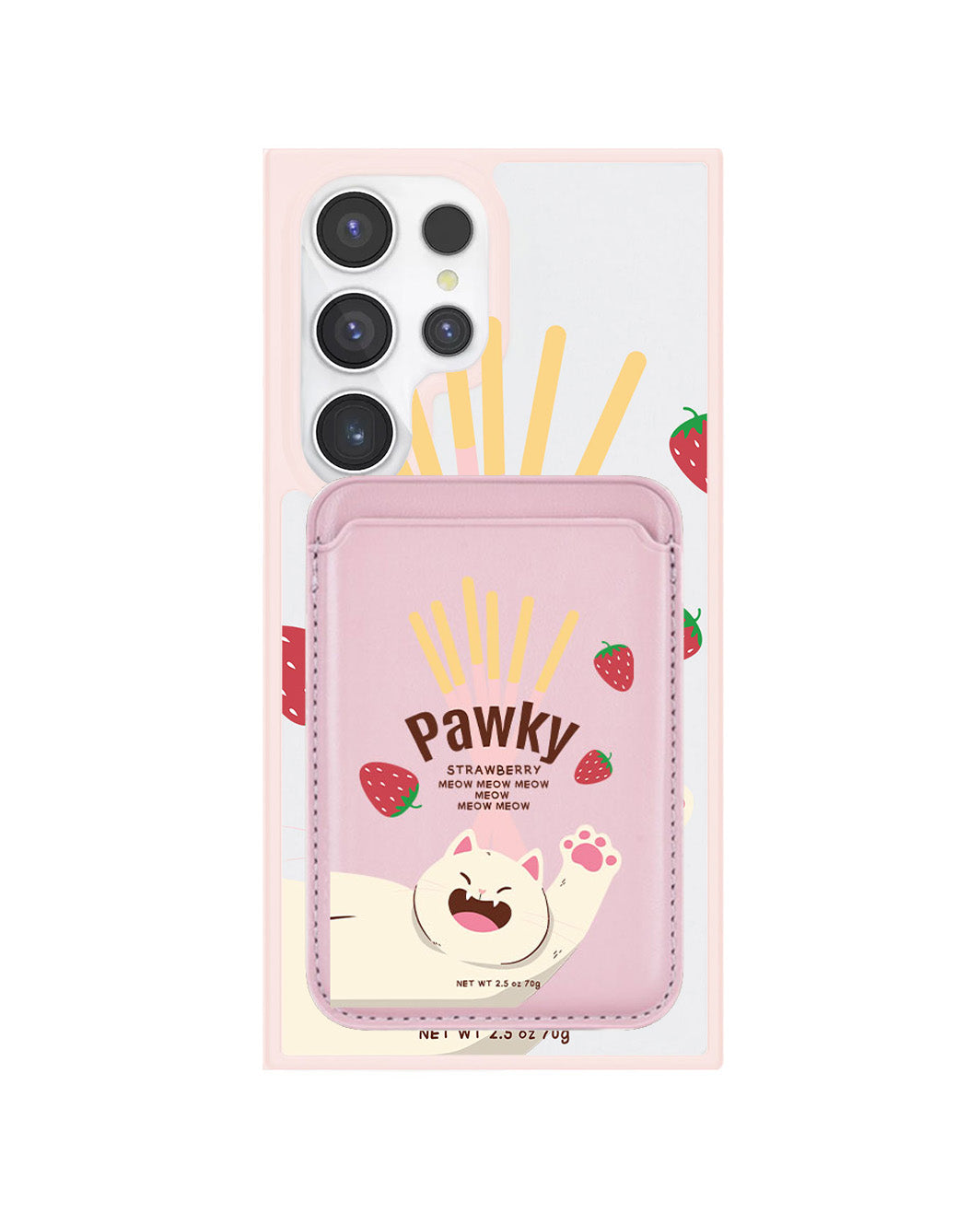 Android Magnetic Wallet Case - Pawky Cat
